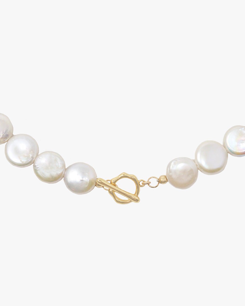 ANIKA FLAT ROUND PEARL NECKLACE - Shop Cupcakes and Cashmere