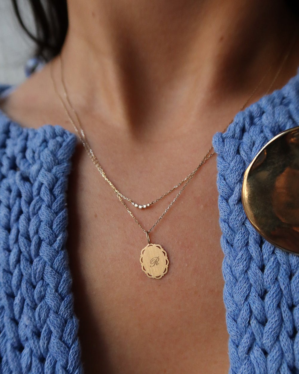 AVIGNON OVAL ENGRAVABLE PENDANT NECKLACE - Shop Cupcakes and Cashmere