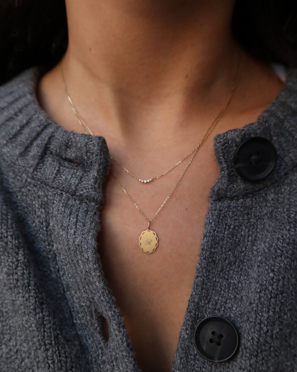 AVIGNON OVAL ENGRAVABLE PENDANT NECKLACE - Shop Cupcakes and Cashmere