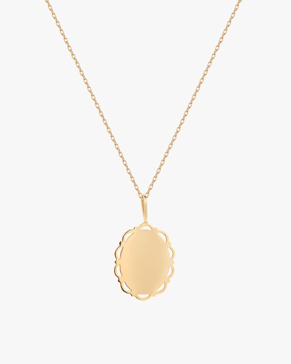 AVIGNON OVAL ENGRAVABLE PENDANT NECKLACE - Shop Cupcakes and Cashmere