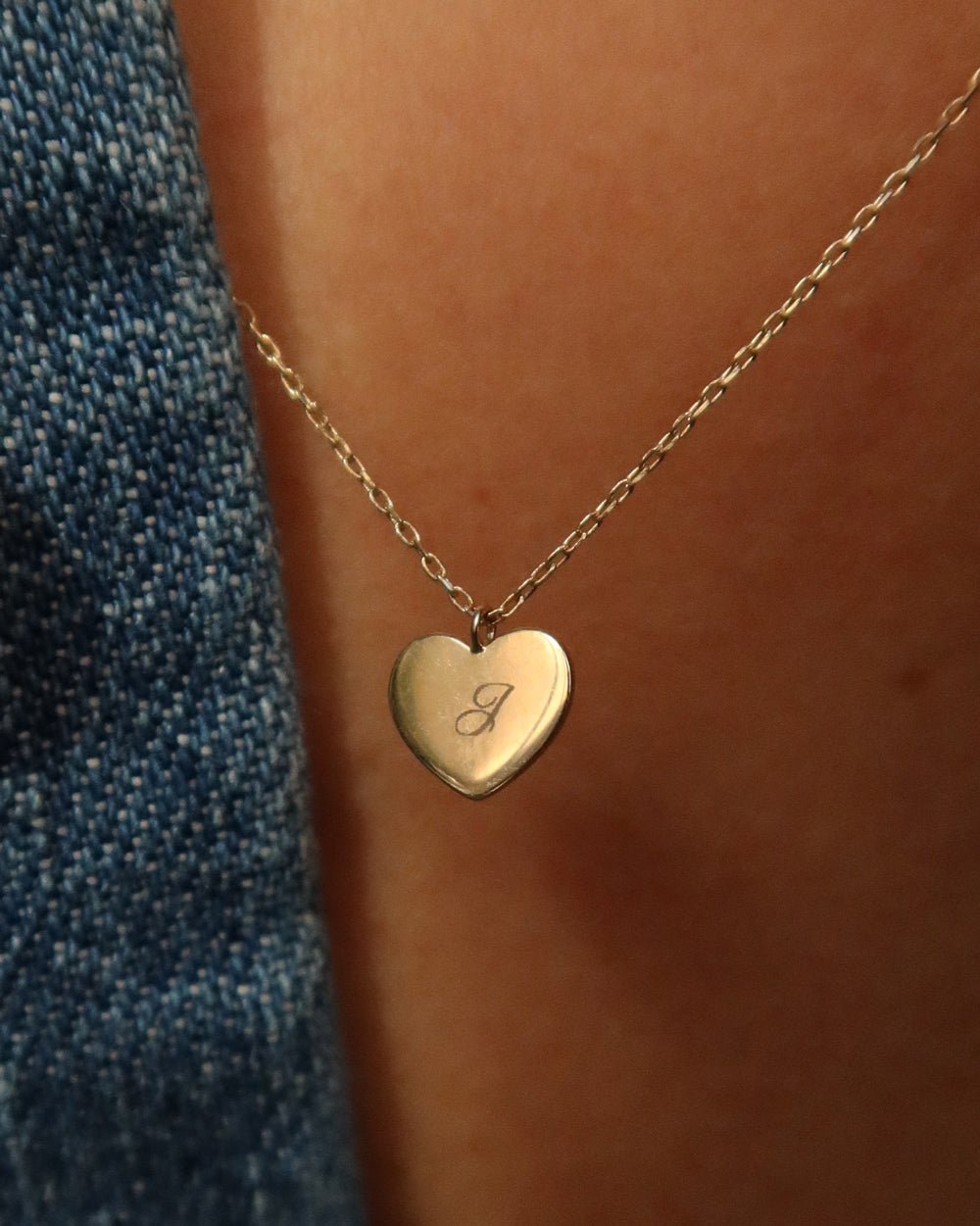 AZORES 14K ENGRAVABLE HEART NECKLACE - Shop Cupcakes and Cashmere