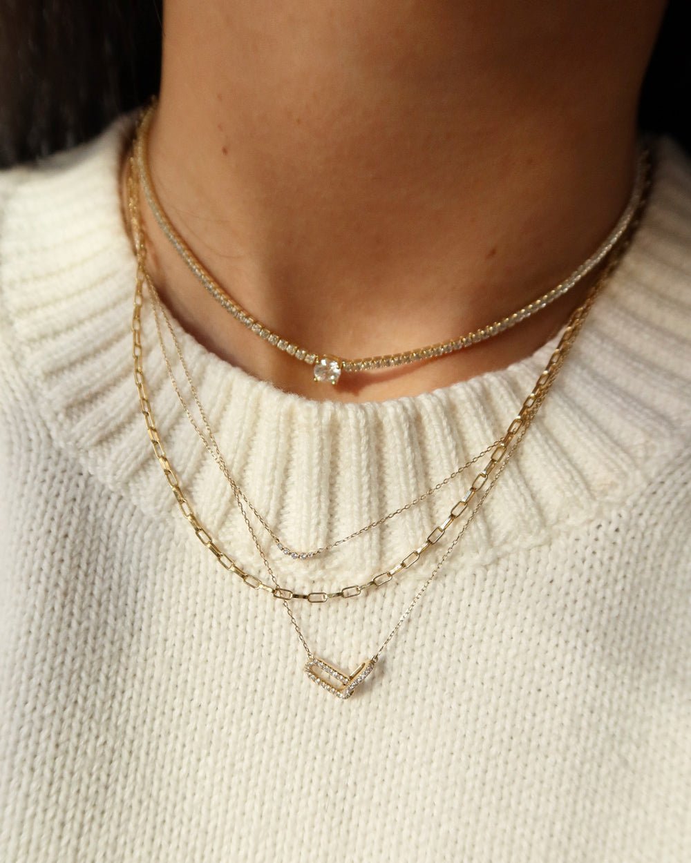 CARNEGIE DIAMOND LINK NECKLACE - Shop Cupcakes and Cashmere