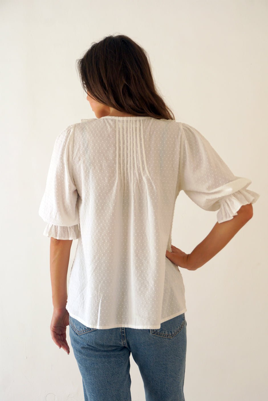 CHLOE SHIRT IN OFF WHITE - Shop Cupcakes and Cashmere