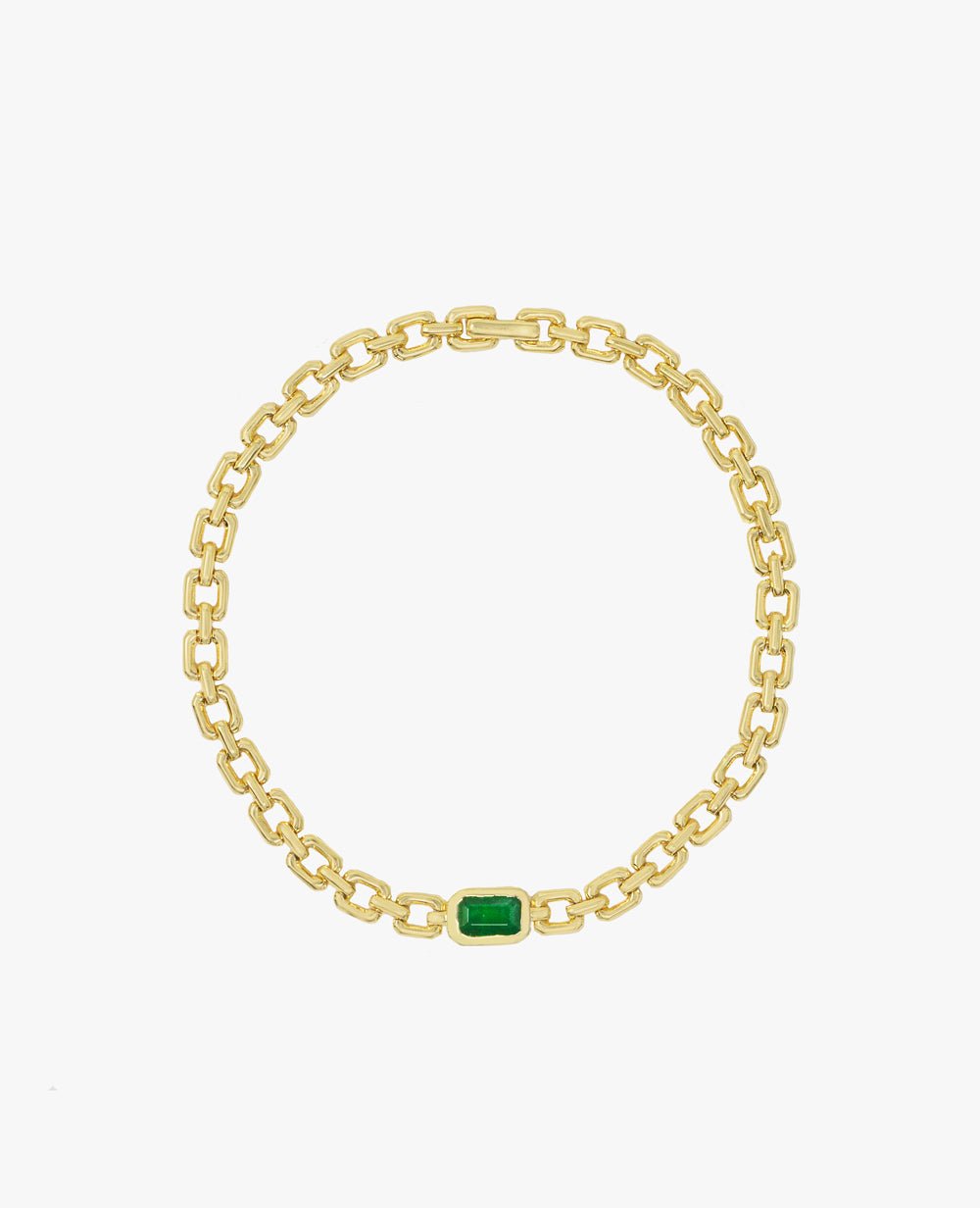 CIANNA GREEN CZ LINK BRACELET - Shop Cupcakes and Cashmere