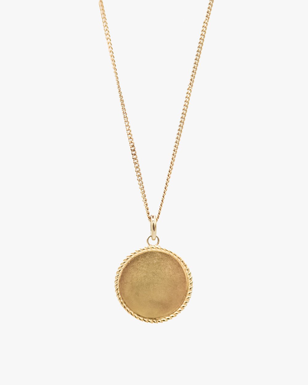 DAHLIA BRAIDED EDGE ENGRAVABLE DISC PENDANT - Shop Cupcakes and Cashmere