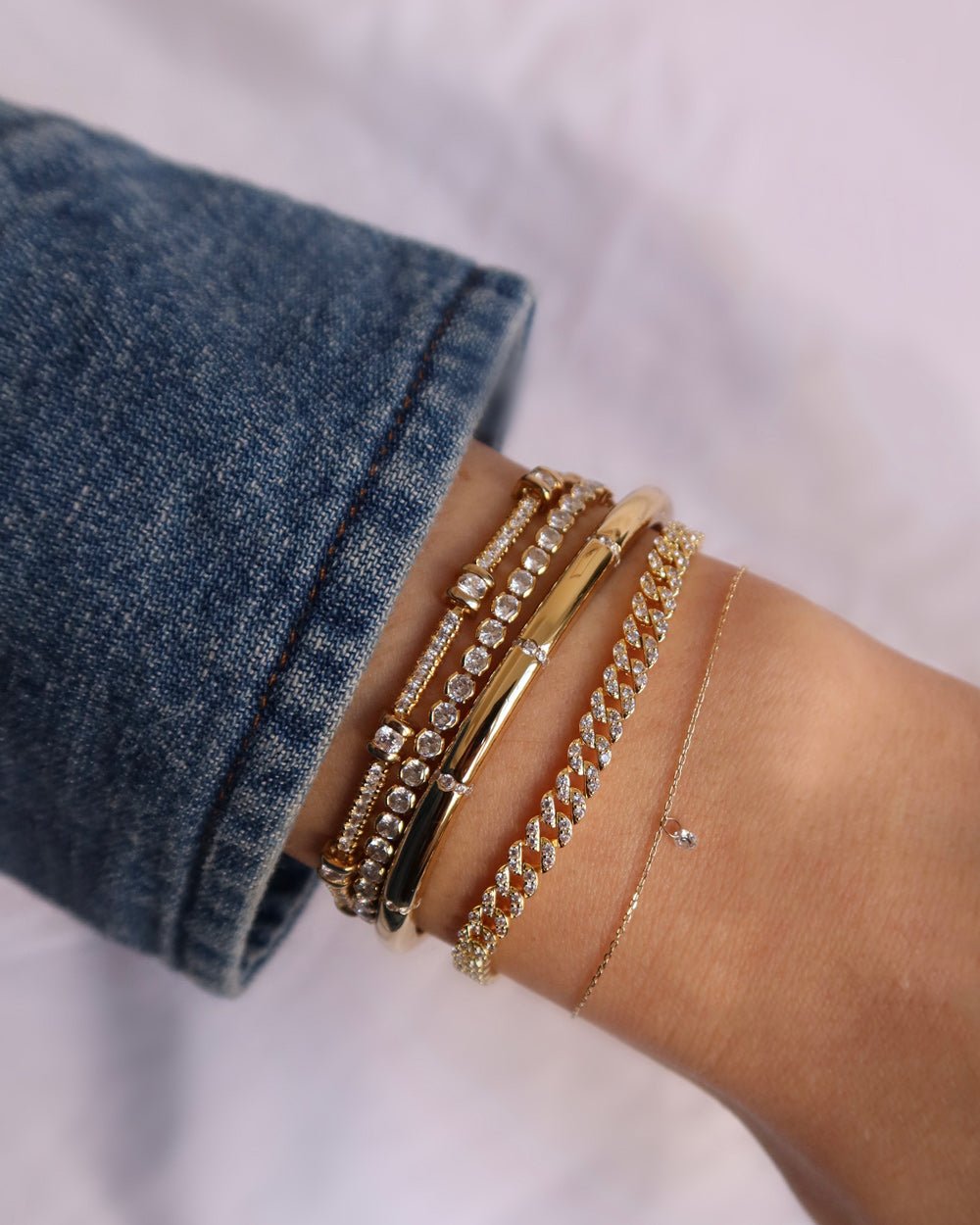 DEJA CZ CURB CHAIN BRACELET - Shop Cupcakes and Cashmere