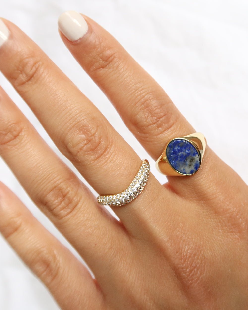 HALEY LAPIS SIGNET RING - Shop Cupcakes and Cashmere