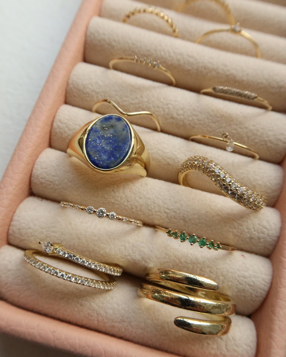 HALEY LAPIS SIGNET RING - Shop Cupcakes and Cashmere