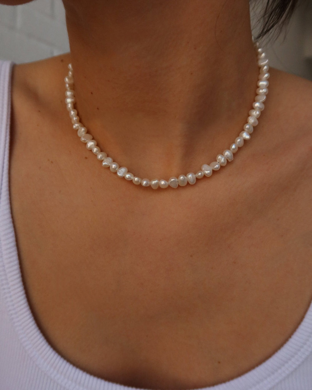 ISLA PEARL NECKLACE WITH RING CLASP - Shop Cupcakes and Cashmere
