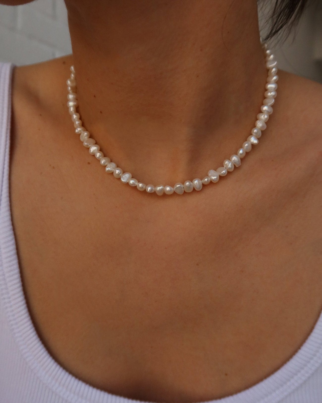 ISLA PEARL NECKLACE WITH RING CLASP - Shop Cupcakes and Cashmere