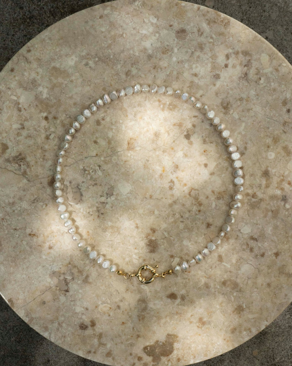 ISLA PEARL NECKLACE WITH RING CLASP - Shop Cupcakes and Cashmere