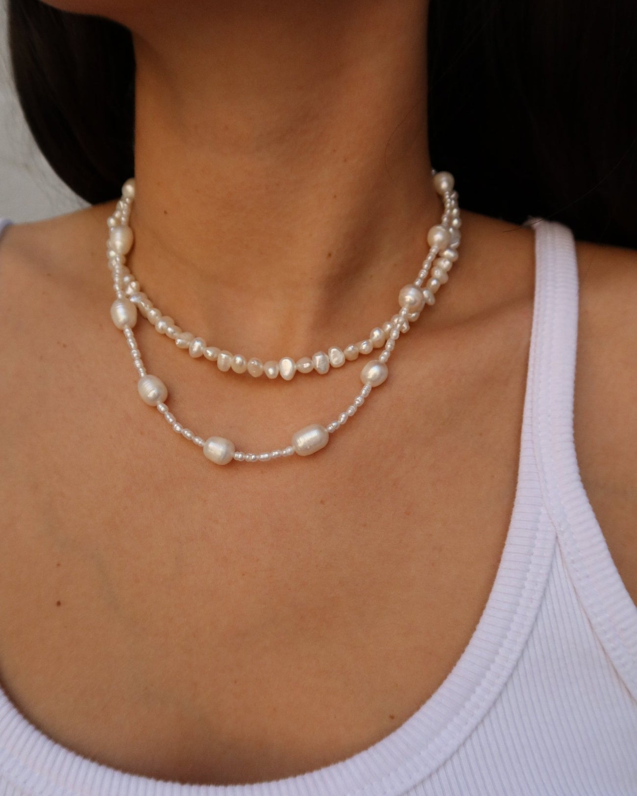 ISLA PEARL NECKLACE WITH RING CLASP - Shop Cupcakes and Cashmere