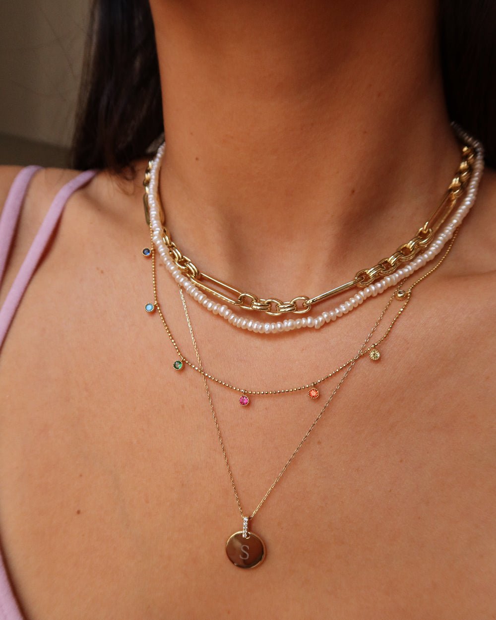 LAURA LINKED LAYERING NECKLACE - Shop Cupcakes and Cashmere