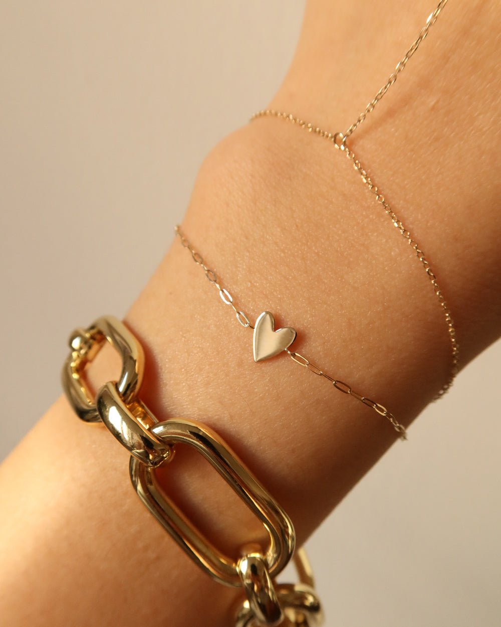 LENOX 14K HEART LINK BRACELET - Shop Cupcakes and Cashmere