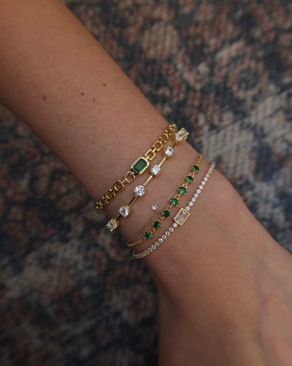 LITIA GREEN CZ STATION BRACELET - Shop Cupcakes and Cashmere