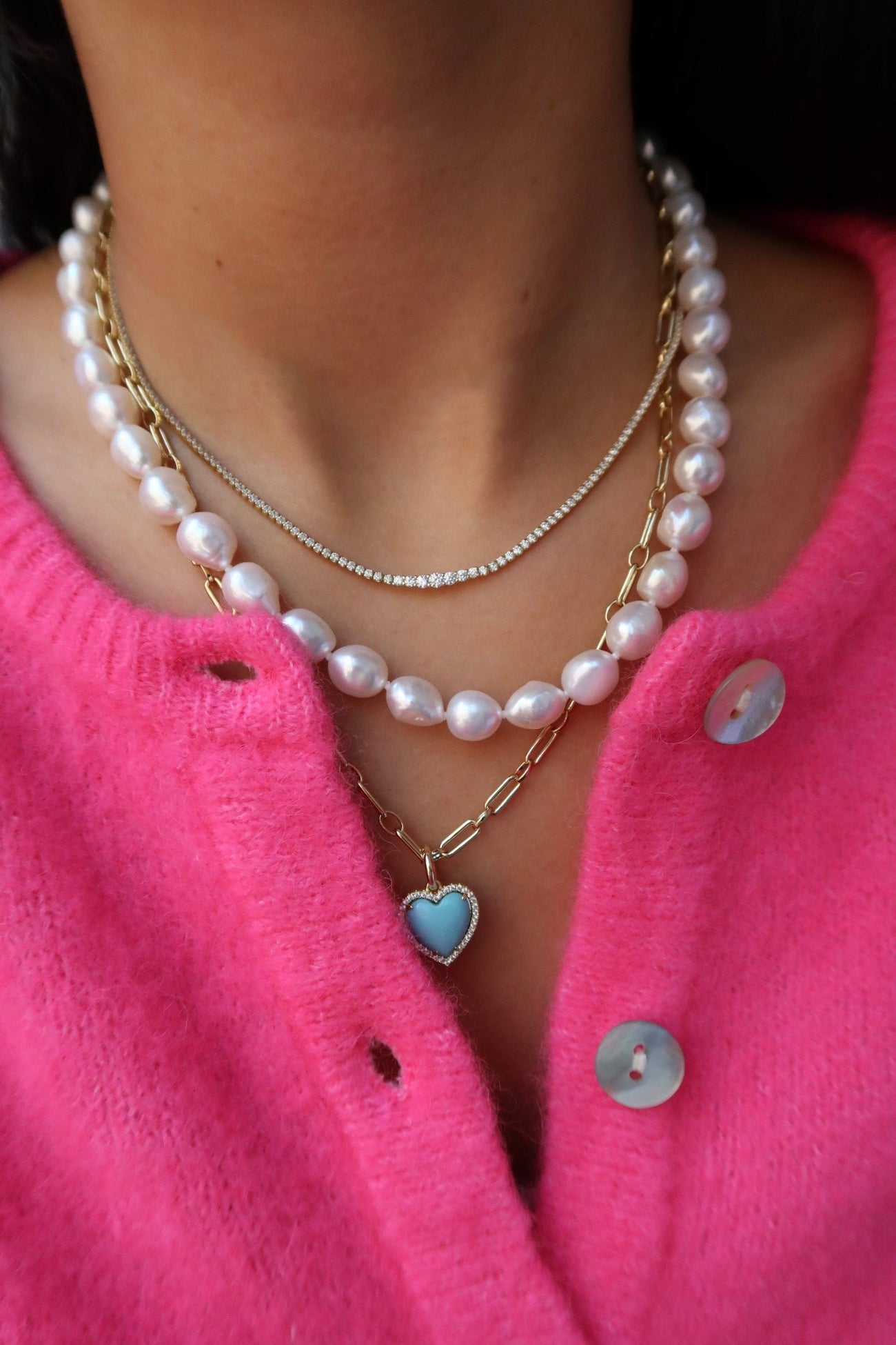 ODETTE WHITE BAROQUE PEARL NECKLACE - Shop Cupcakes and Cashmere