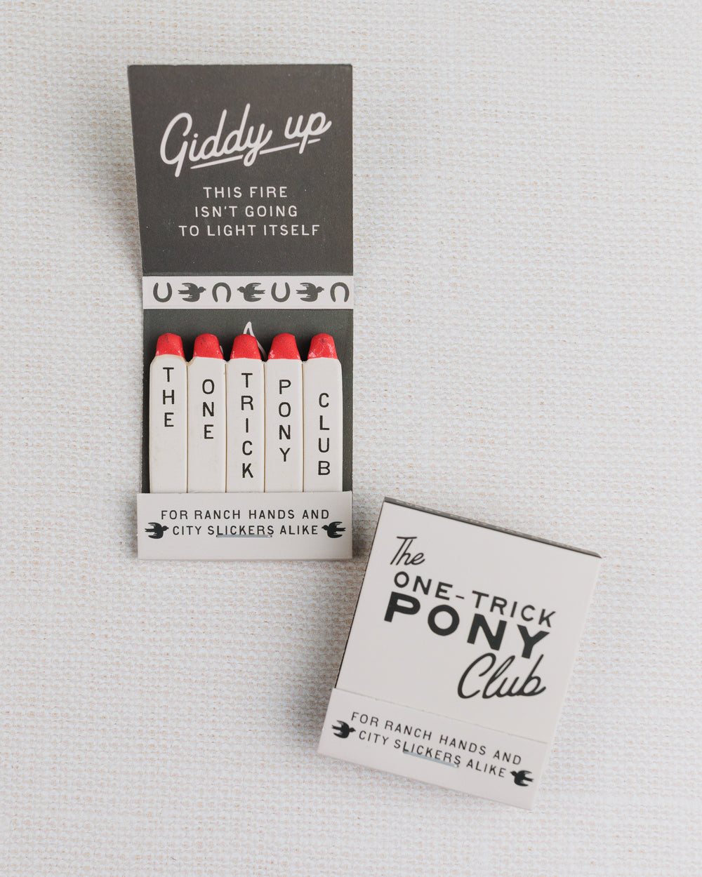 THE ONE TRICK PONY MATCHBOOK (SET OF 2)