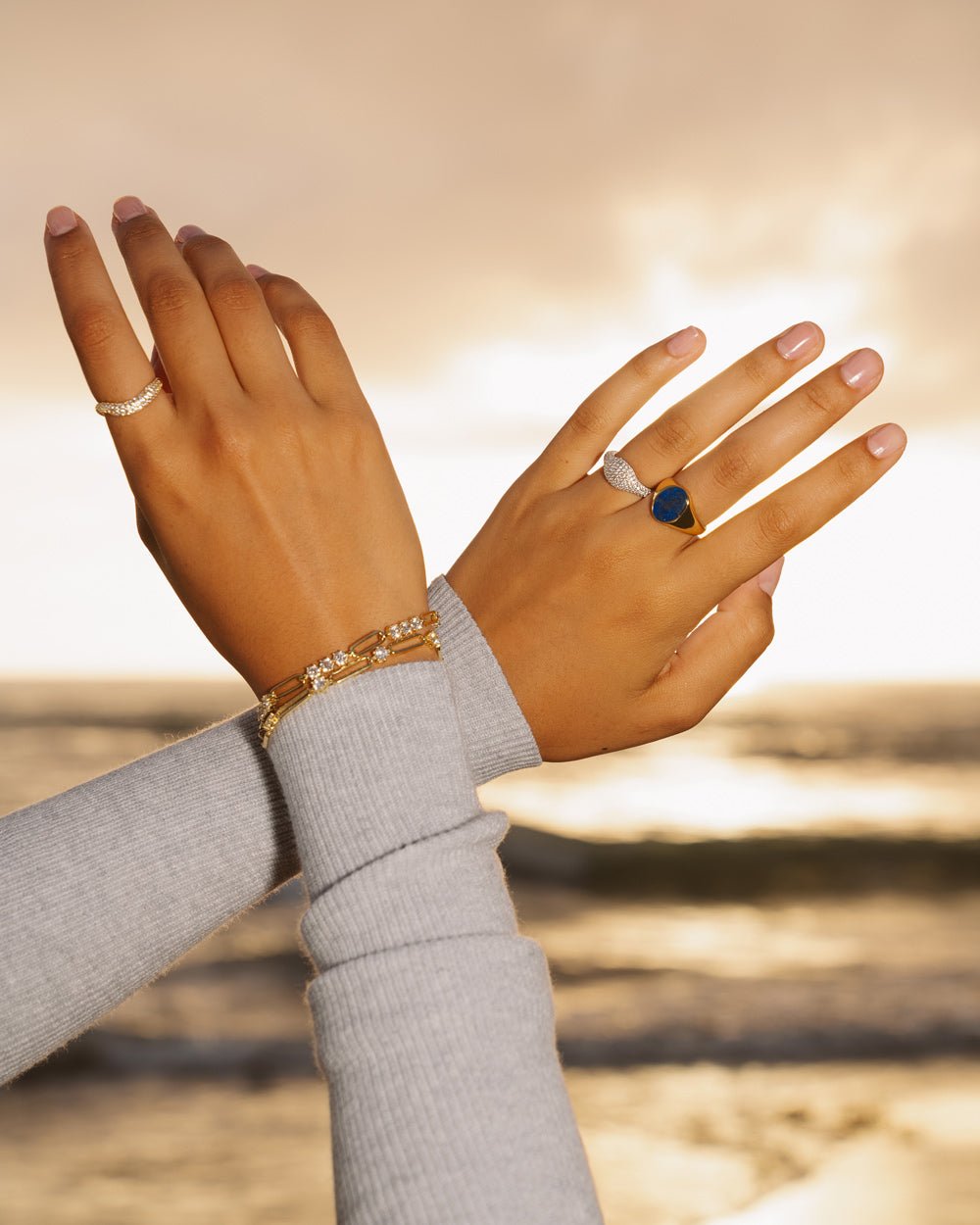 Shop Cupcakes and Cashmere PENELOPE PAVE SIGNET RING