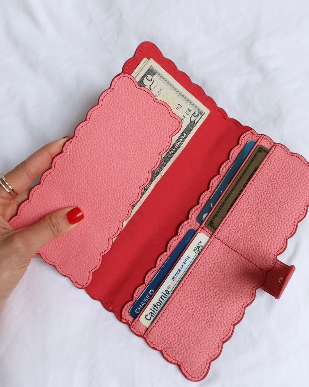 PINK & RED SINGLE FOLD WALLET - Shop Cupcakes and Cashmere