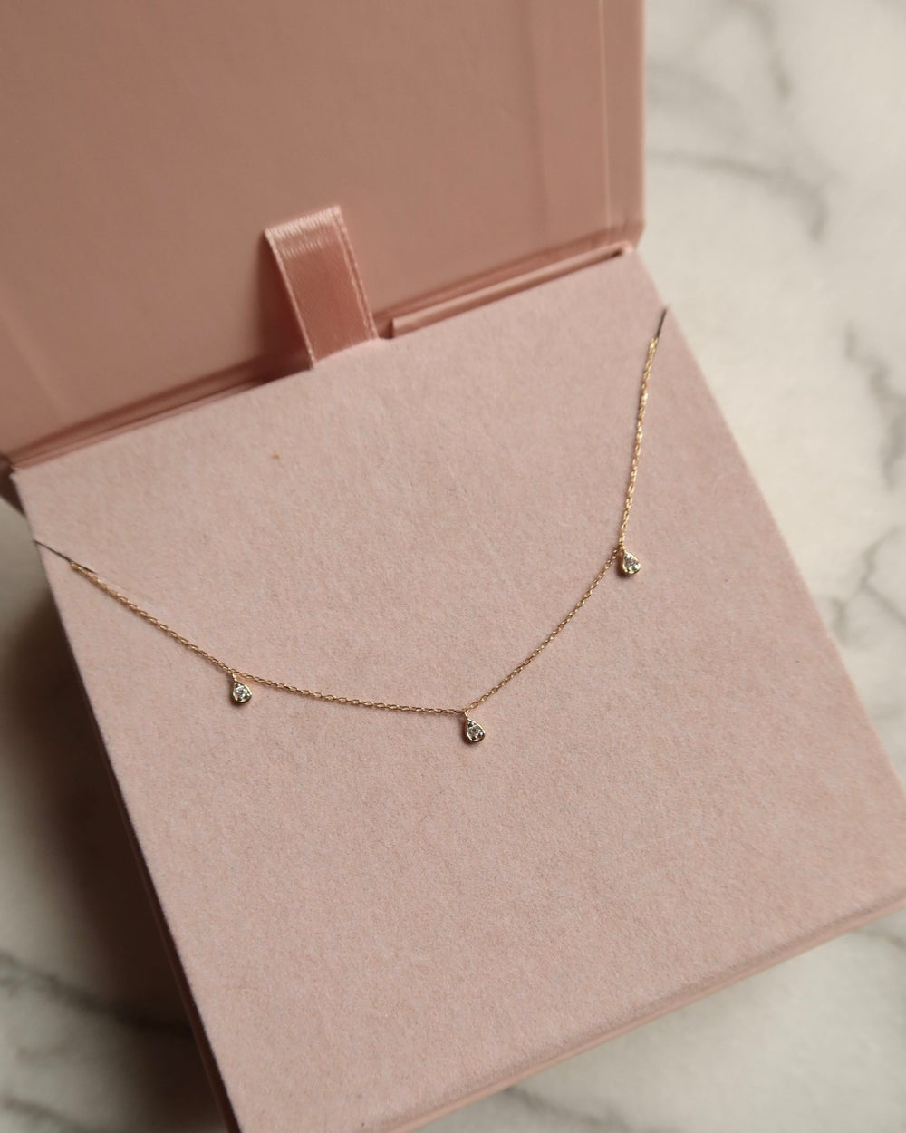 POMEROL TRIPLE TEARDROP DIAMOND SHAKER NECKLACE - Shop Cupcakes and Cashmere