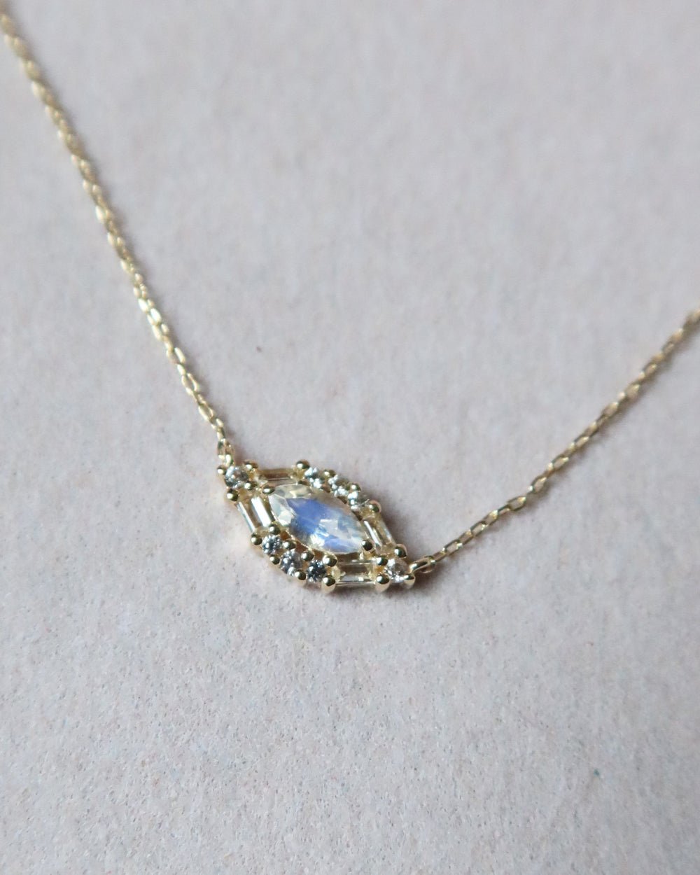 PRATI MOONSTONE & WHITE SAPPHIRE EYE NECKLACE - Shop Cupcakes and Cashmere