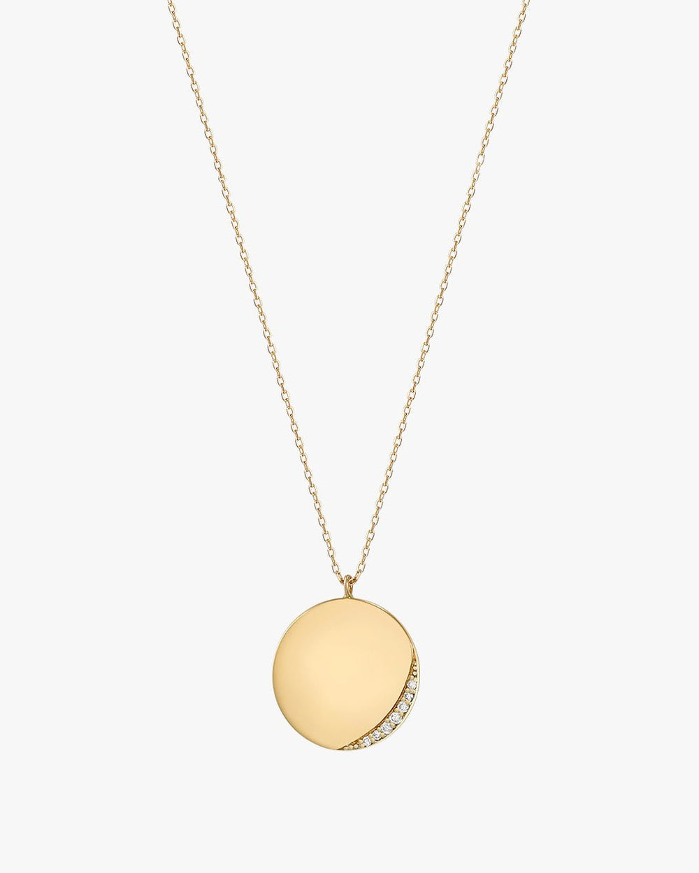 SICILY ENGRAVABLE DIAMOND DISC NECKLACE - Shop Cupcakes and Cashmere