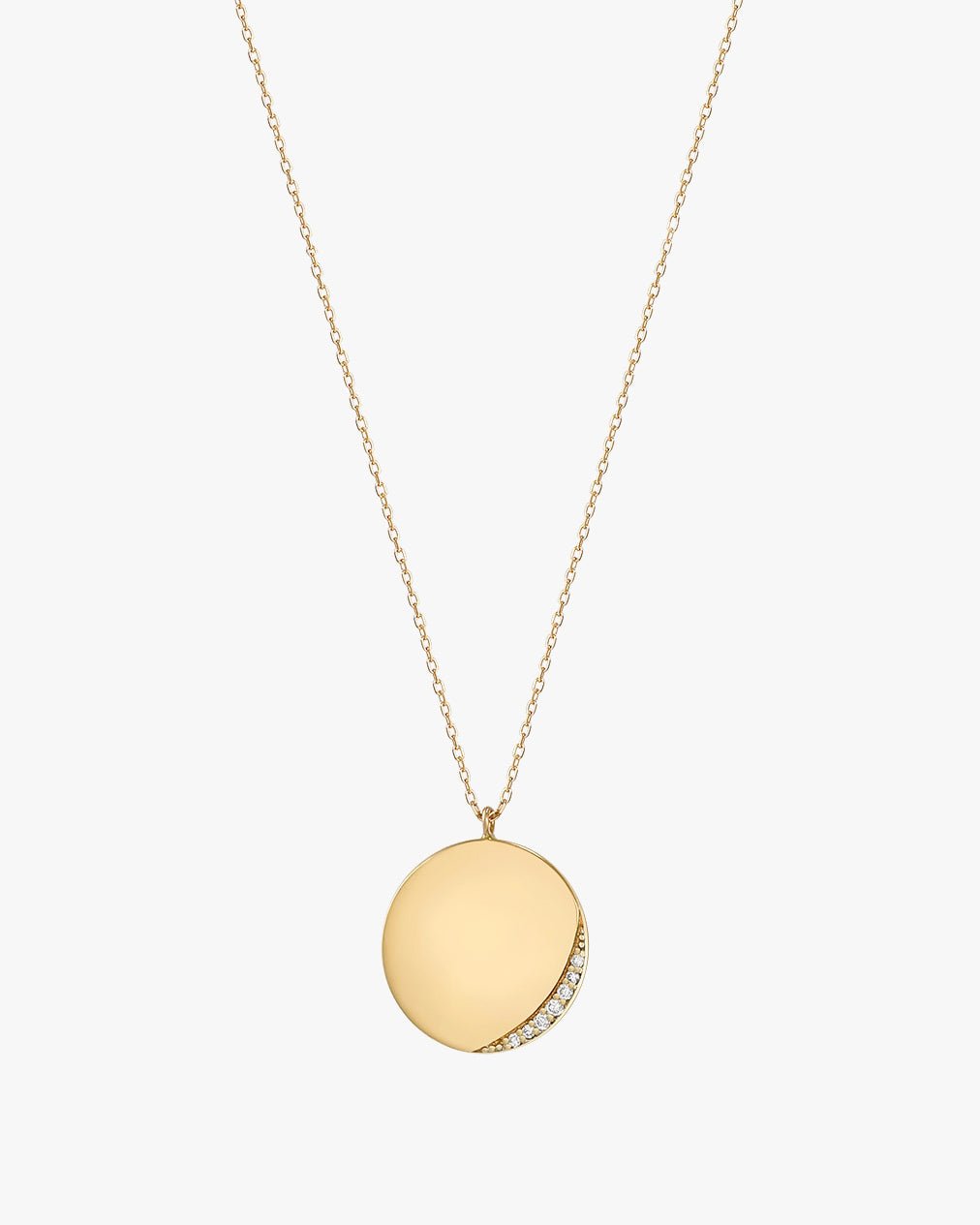 SICILY ENGRAVABLE DIAMOND DISC NECKLACE - Shop Cupcakes and Cashmere