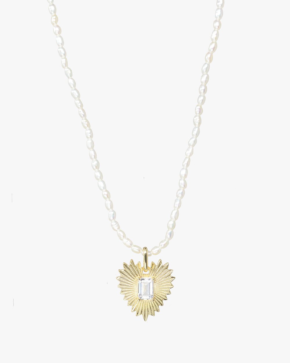 SONYA HEART CHARM PEARL NECKLACE - Shop Cupcakes and Cashmere