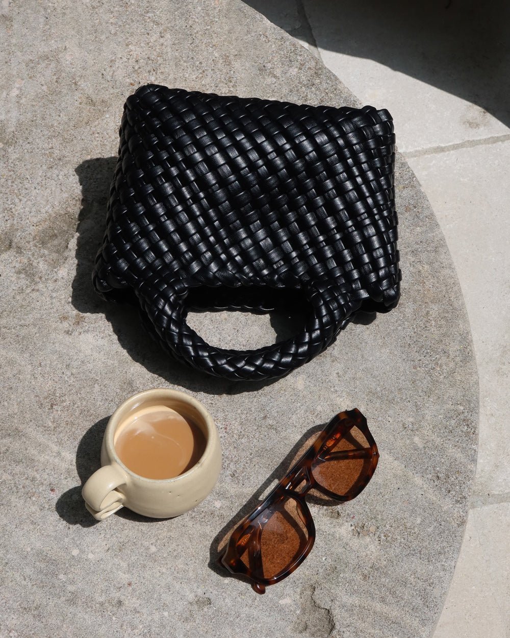 WOVEN HANDBAG SET (BLACK) - Shop Cupcakes and Cashmere