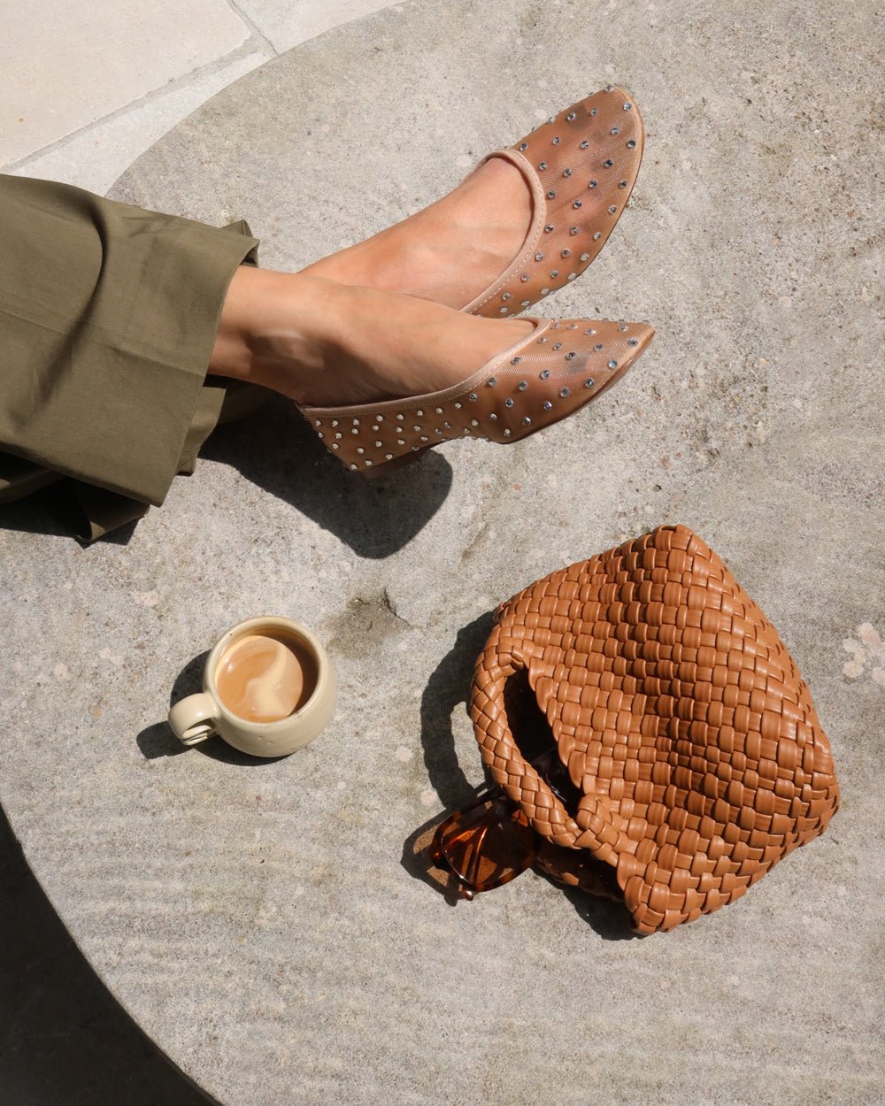 WOVEN HANDBAG SET (BROWN) - Shop Cupcakes and Cashmere