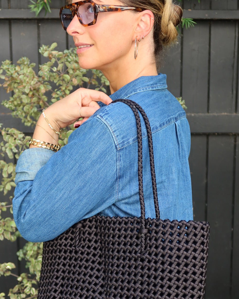 WOVEN SHOULDER BAG - Shop Cupcakes and Cashmere