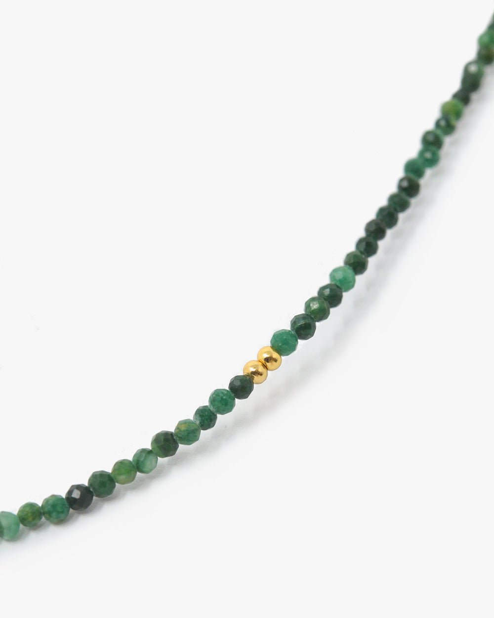 Buy the Mens Green Matte Beaded Necklace | JaeBee Jewelry