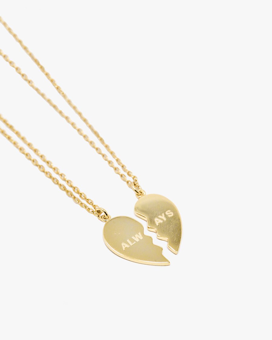 'ALWAYS' BFF HEART NECKLACES - Shop Cupcakes and Cashmere