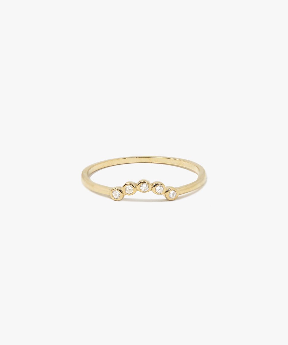 ASPEN CURVED BEZEL DIAMOND RING - Shop Cupcakes and Cashmere