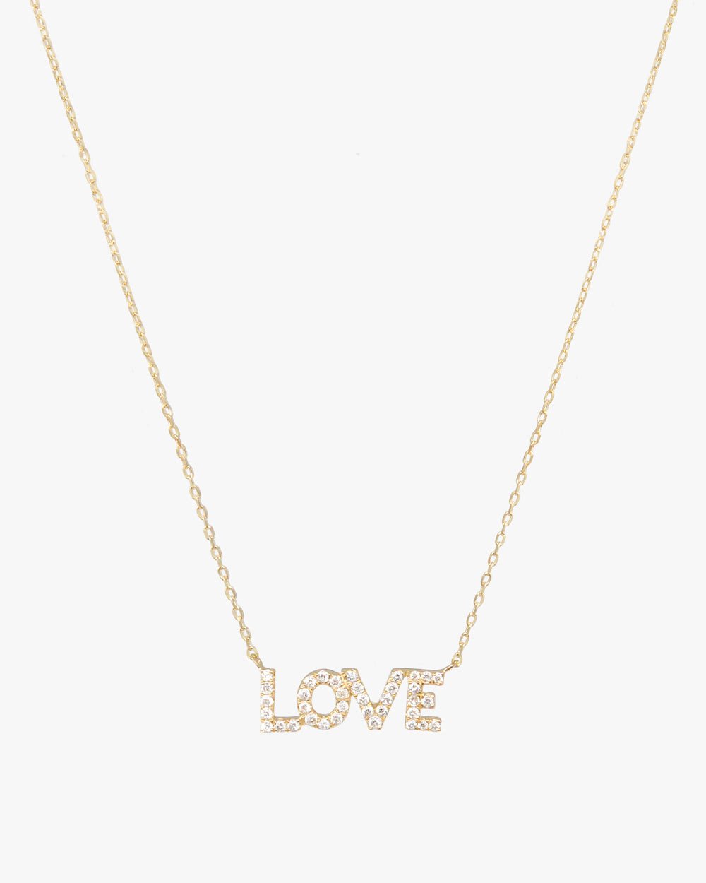 BAYSIDE DIAMOND LOVE NECKLACE - Shop Cupcakes and Cashmere