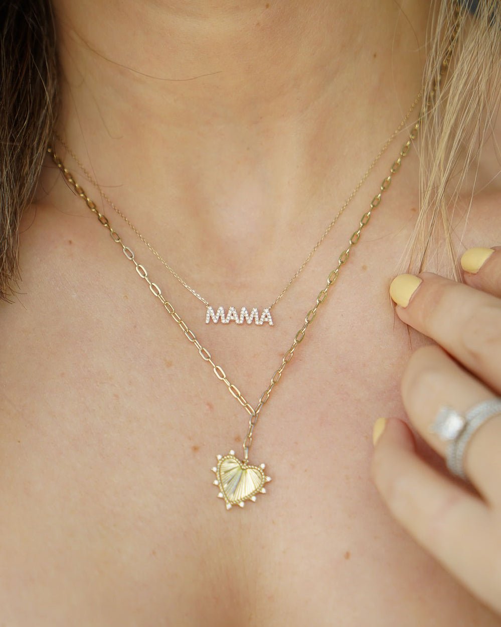 BEL AIR DIAMOND MAMA NECKLACE - Shop Cupcakes and Cashmere