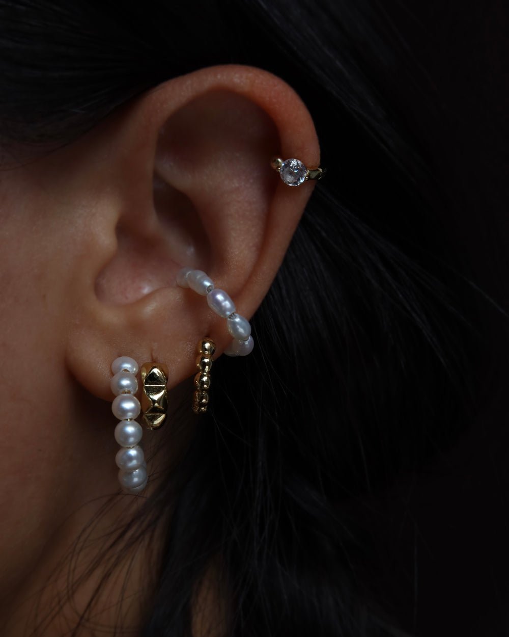 BELLA OVERSIZED PEARL EAR CUFF - Shop Cupcakes and Cashmere