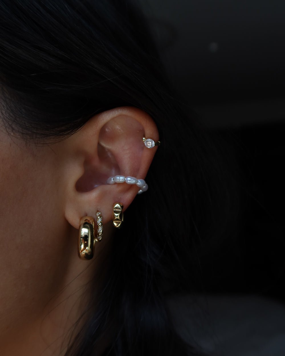 BELLA OVERSIZED PEARL EAR CUFF - Shop Cupcakes and Cashmere