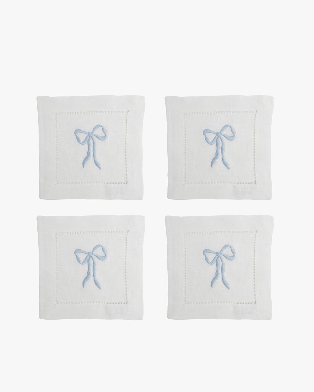 BLUE BOW COCKTAIL NAPKINS (SET OF 4) - Shop Cupcakes and Cashmere