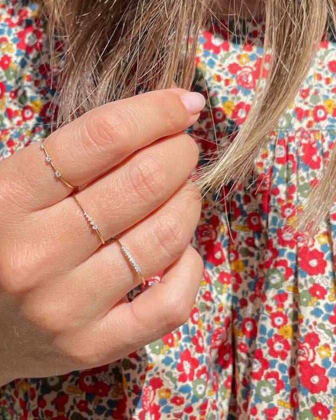CALISTOGA DIAMOND TRIO RING - Shop Cupcakes and Cashmere