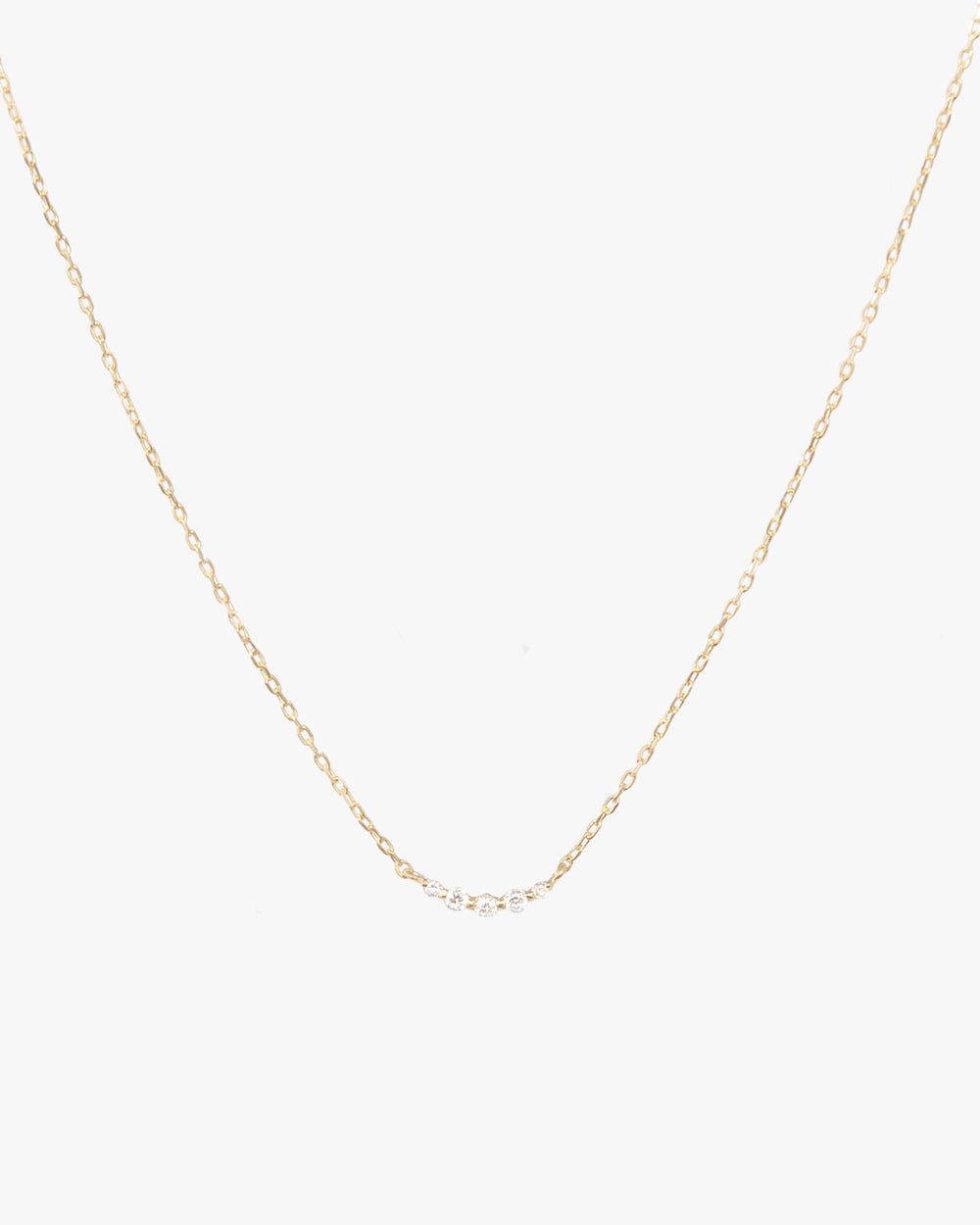 COVE MINI CURVED DIAMOND NECKLACE - Shop Cupcakes and Cashmere
