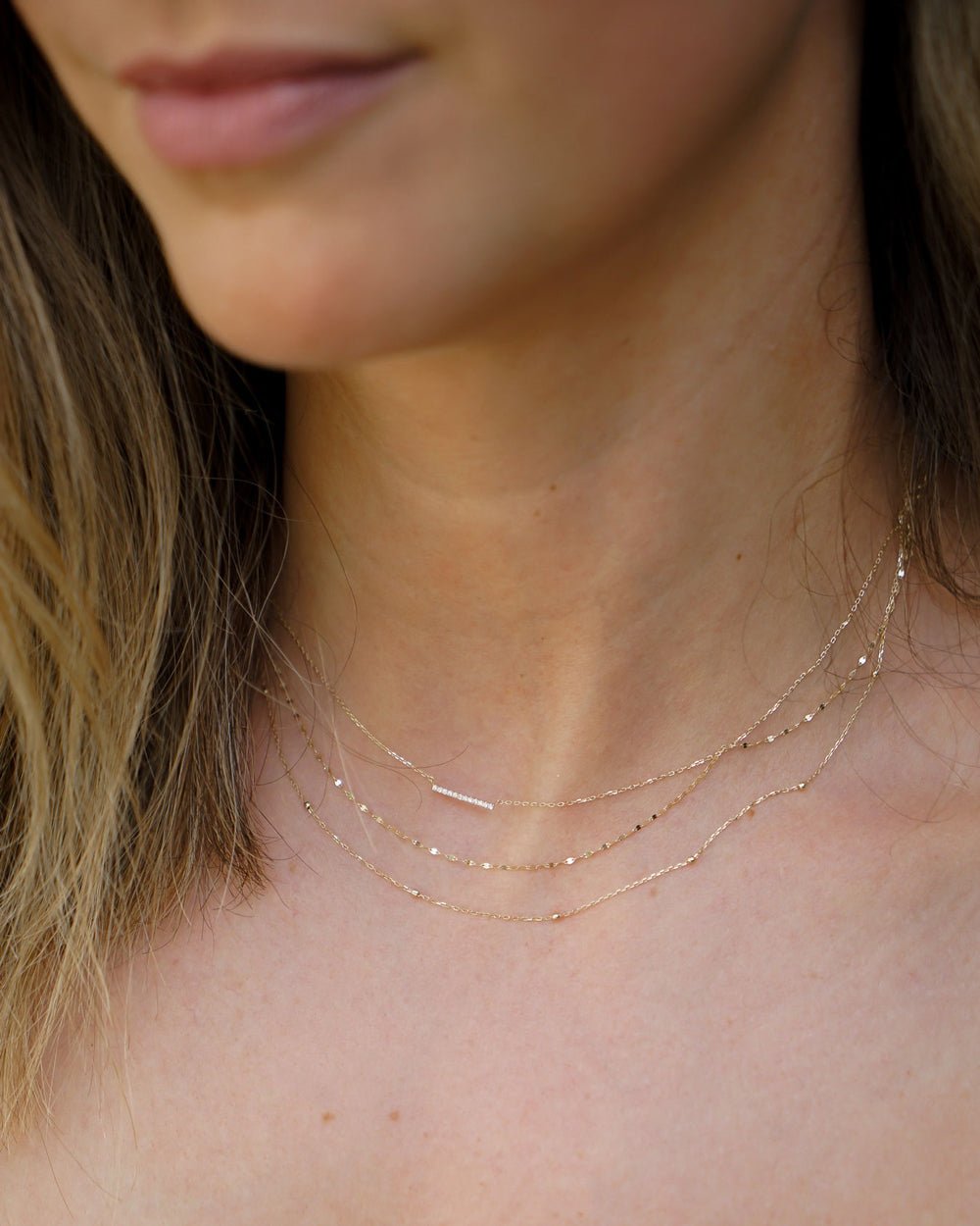 Whisper Chain Gold Silver or Rose Gold Simple Gold Chain 