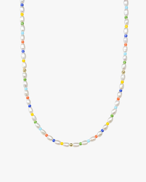 Pearl Bead & Australian Opal Necklace with Three Diamond Rondelles - 1 –  Sheryl Lowe