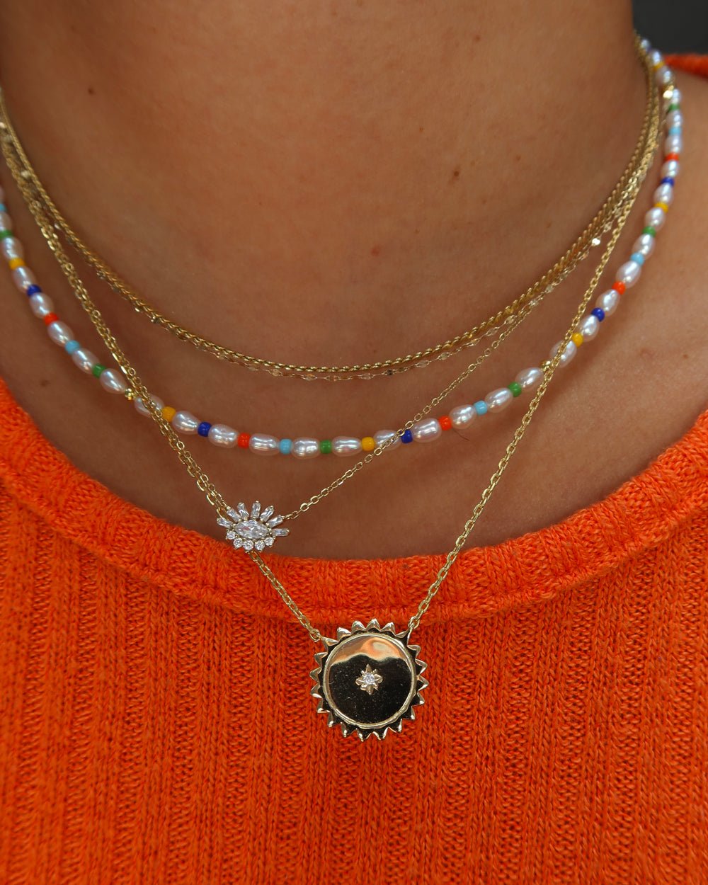 EVELYN RAINBOW BEAD AND PEARL NECKLACE - Shop Cupcakes and Cashmere