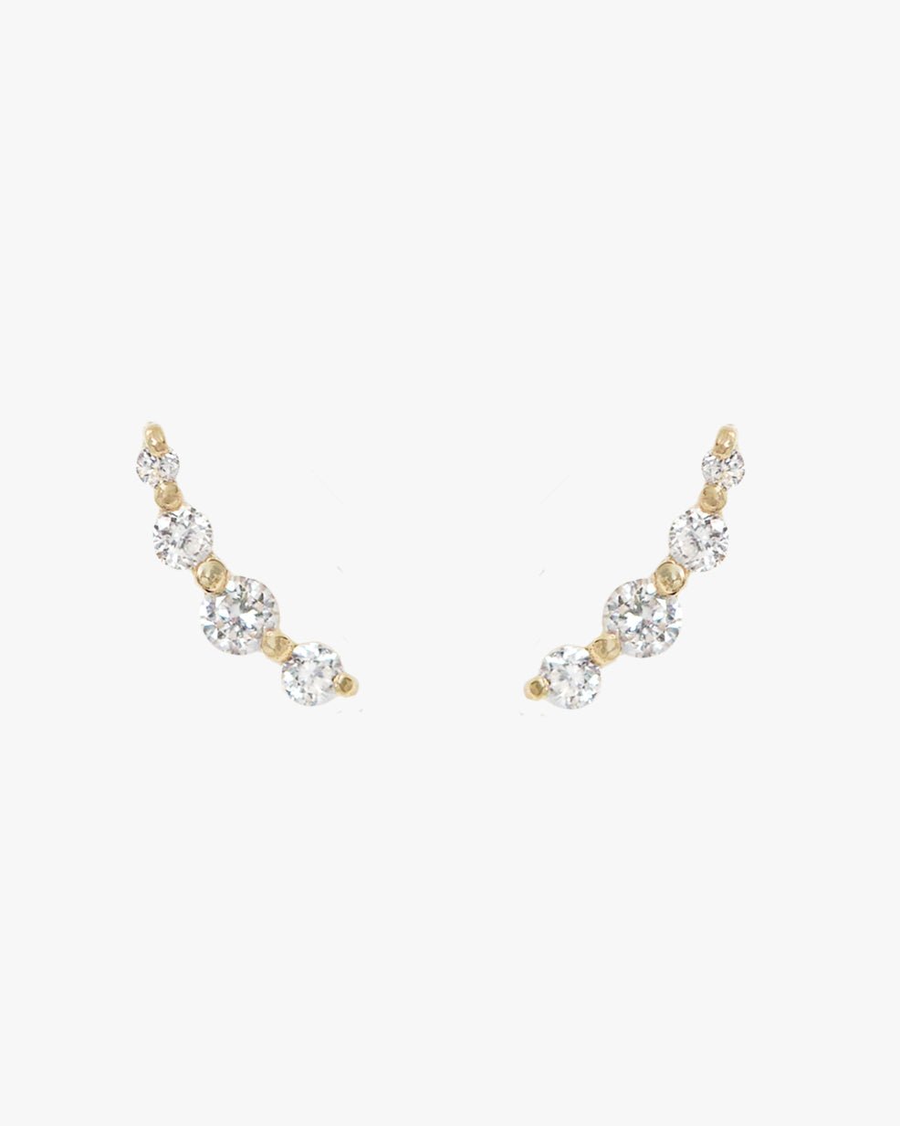 NEWPORT CURVED DIAMOND EARRINGS - Shop Cupcakes and Cashmere